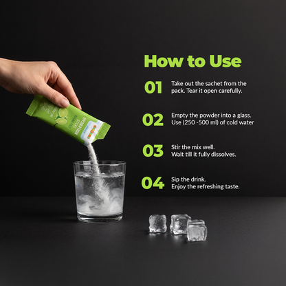How to use Gumazing Hydration Zesty Lime electrolyte powder with cold water