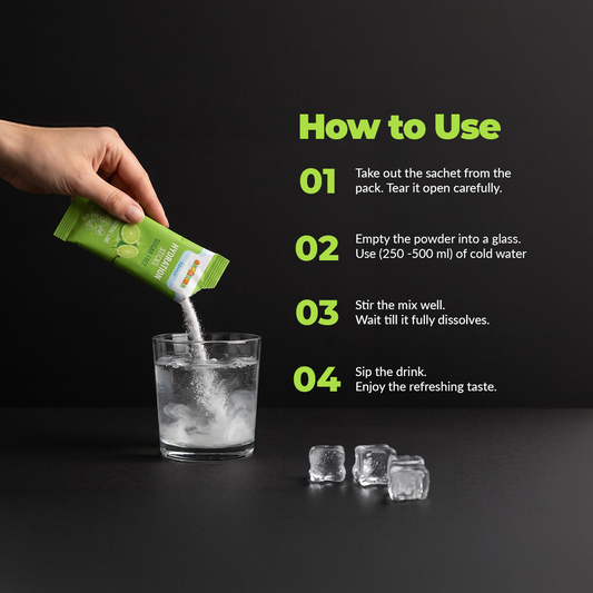 How to use Gumazing Hydration Zesty Lime electrolyte powder with cold water