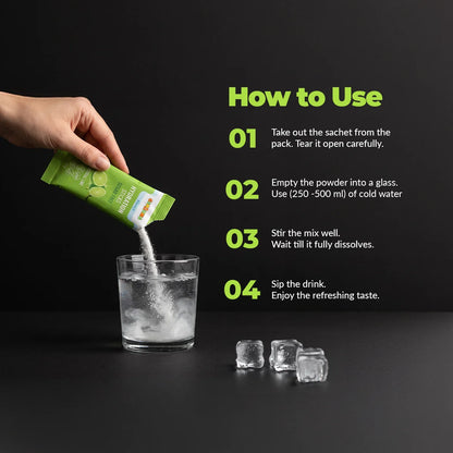 How to use Gumazing Hydration Zesty Lime electrolyte powder with cold water