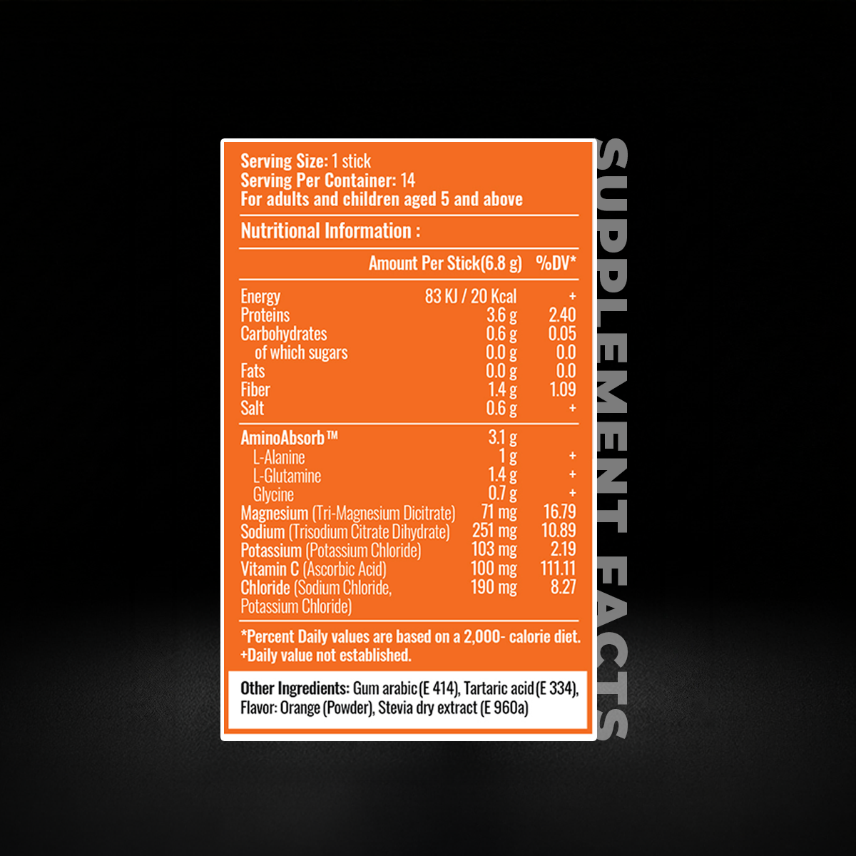 Citrus Zest Sugar-Free Electrolyte Hydration Sticks